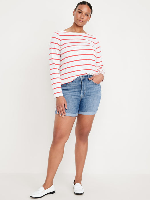 High-Waisted Wow Jean Shorts -- 5-inch inseam