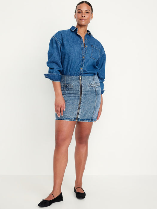 Mid-Rise OG Jean Mini Skirt