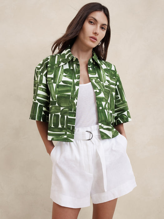 The Boxy Crop Short-Sleeve Shirt