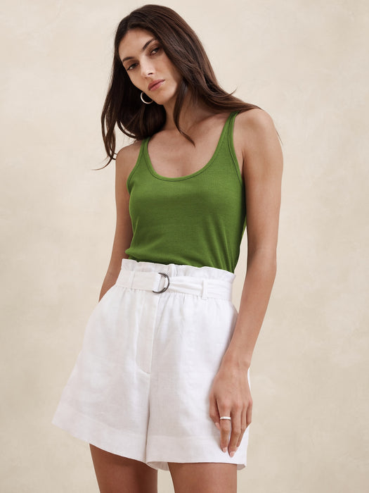Sheer Ribbed Tank Top
