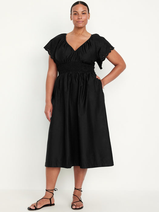 Waist-Defined Midi Dress