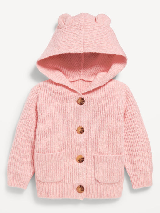 SoSoft Critter Ear Button-Front Sweater for Baby