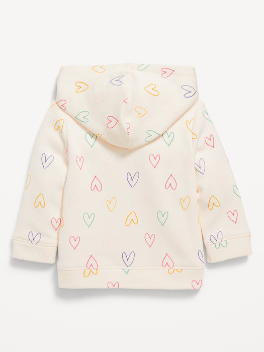 Printed Logo-Graphic Zip Hoodie for Baby