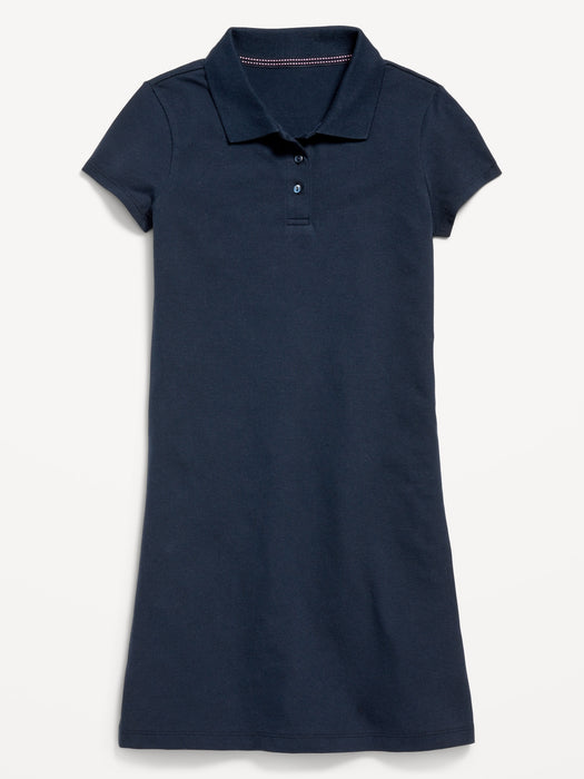 School Uniform Pique Polo Dress for Girls