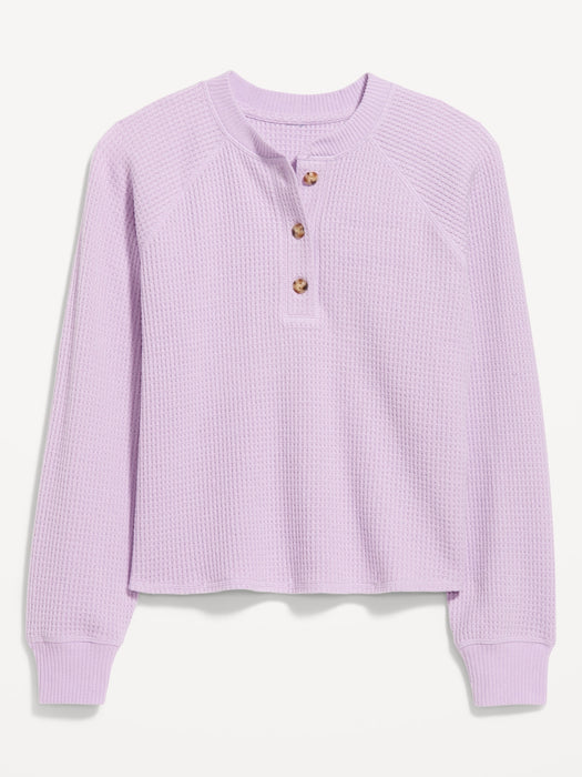 Cozy Waffle Henley T-Shirt