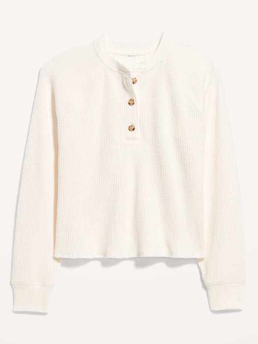 Cozy Waffle Henley T-Shirt