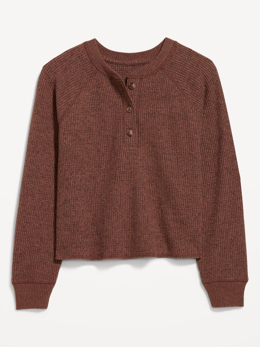 Cozy Waffle Henley T-Shirt
