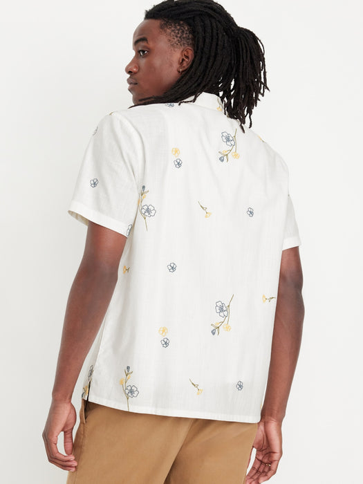 Short-Sleeve Floral Camp Shirt