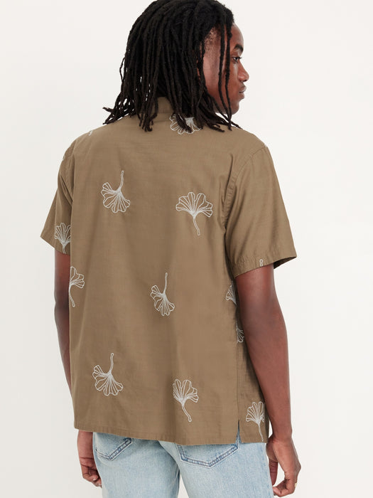 Short-Sleeve Floral Camp Shirt