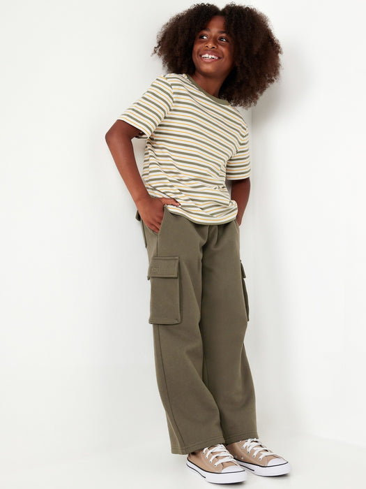 Straight Leg Fleece Cargo Sweatpants for Boys