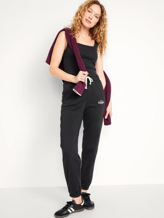 Sweatpants mit extra hoher Taille und Logo