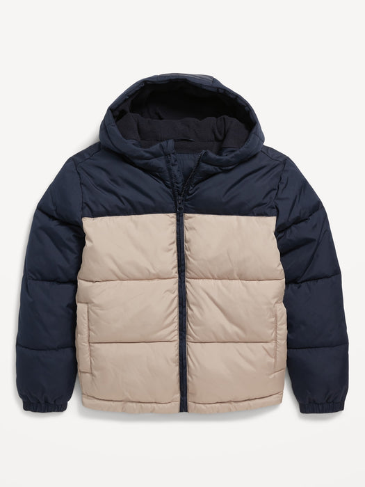 Water-Resistant Quilted Puffer Jacket for Boys