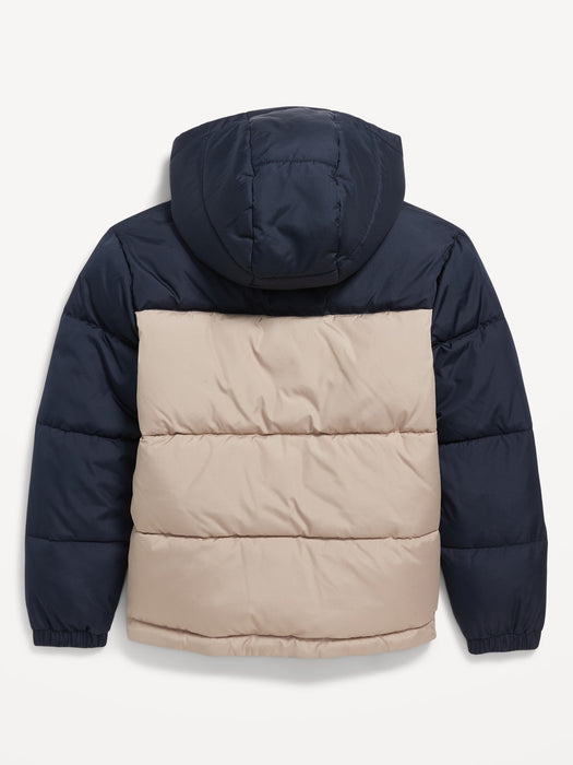 Water-Resistant Quilted Puffer Jacket for Boys