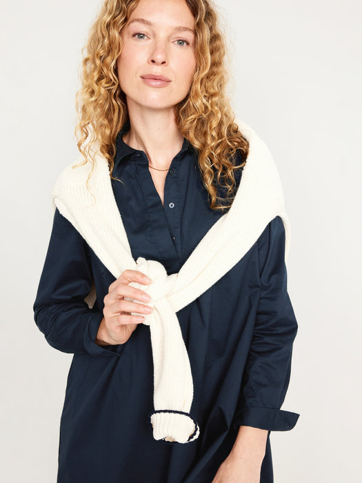 Loose Mini Shirt Dress