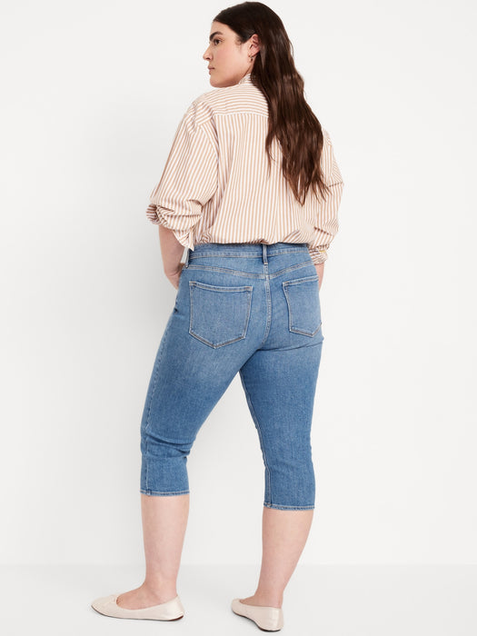 Mid-Rise Wow Capri Jeans