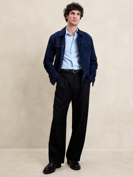 Slim Linen-Cotton Dress Shirt