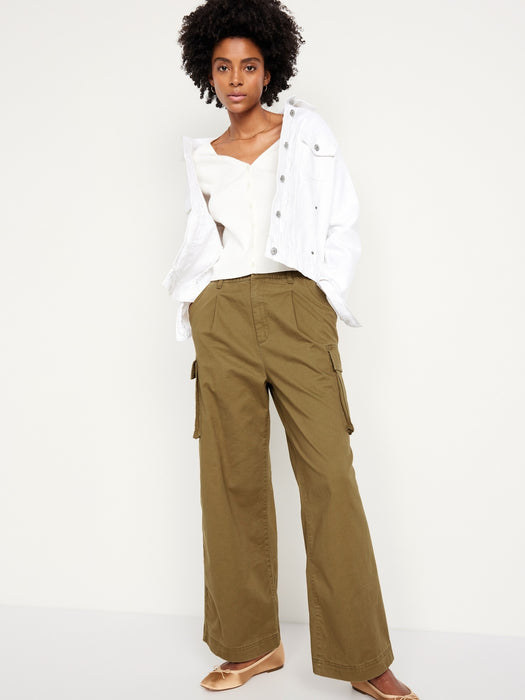 Extra High-Waisted Super Wide-Leg Cargo Pants