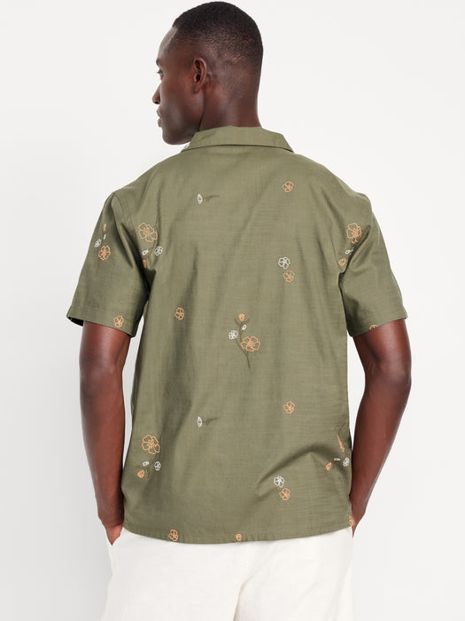 Short-Sleeve Floral Camp Shirt