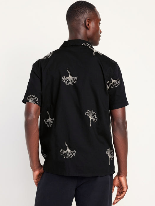 Short-Sleeve Floral Camp Shirt