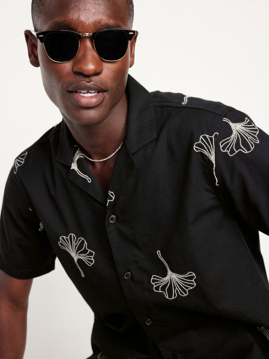 Short-Sleeve Floral Camp Shirt