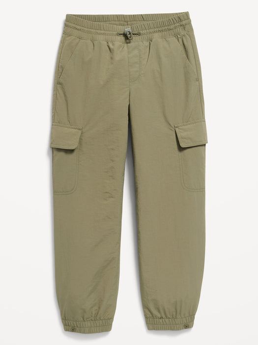High-Waisted Loose Cargo Performance Pants for Girls