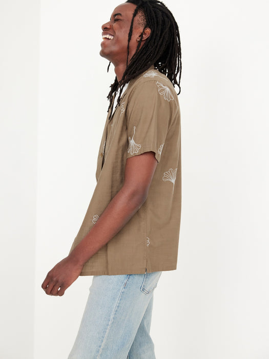 Short-Sleeve Floral Camp Shirt