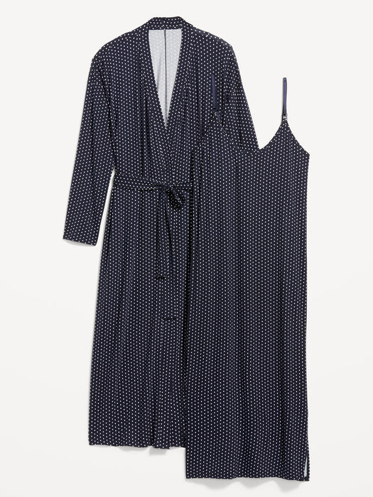Maternity Robe and Nursing Nightgown Set