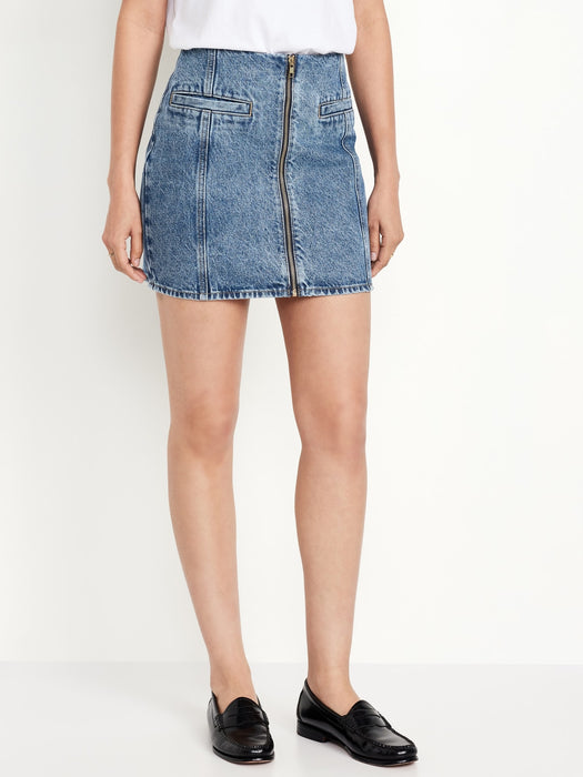 Mid-Rise OG Jean Mini Skirt