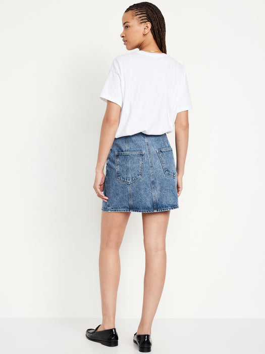 Mid-Rise OG Jean Mini Skirt