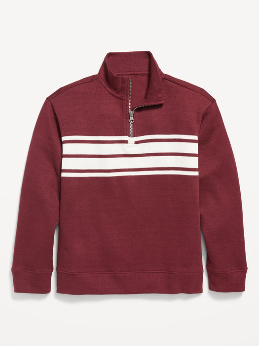 French Rib Quarter-Zip Sweater for Boys