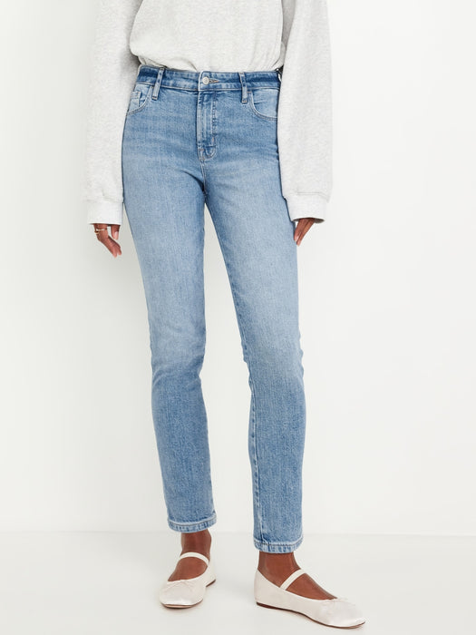 High-Waisted Vintage Slim Jeans