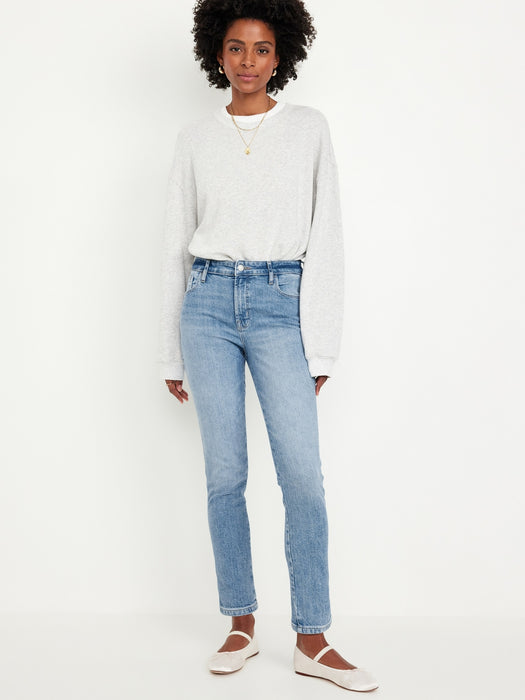 High-Waisted Vintage Slim Jeans