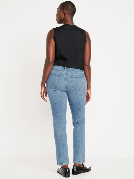 High-Waisted Vintage Slim Jeans