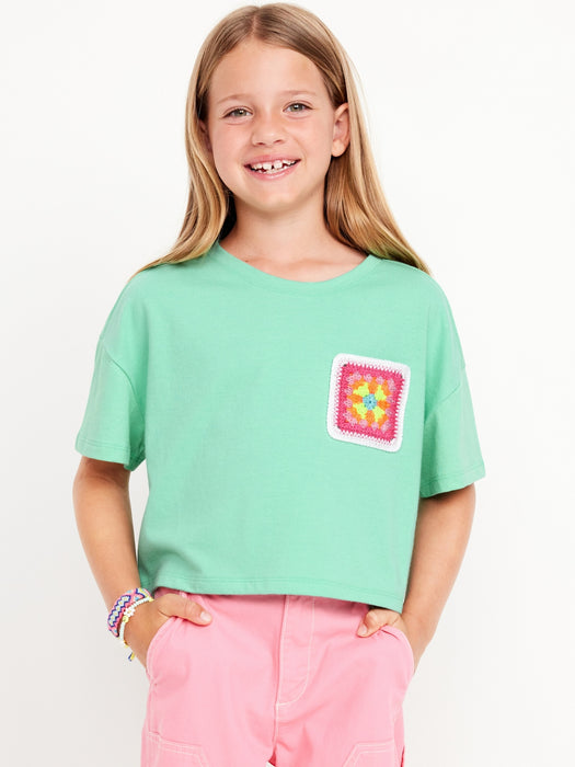 Oversized Embroidered Graphic T-Shirt for Girls