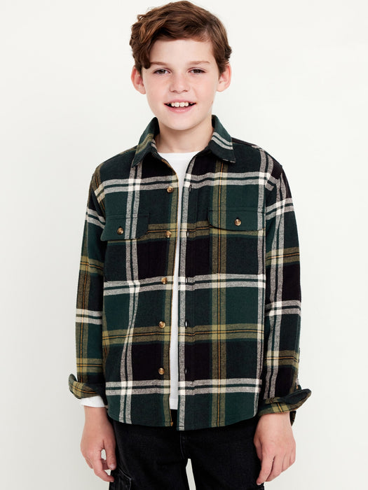 Soft-Brushed Flannel Pocket Shirt for Boys