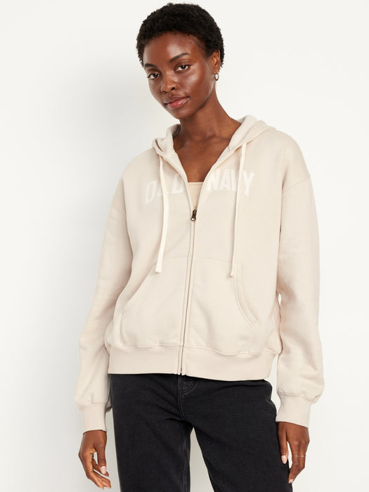 Logo Zip Hoodie Sweatshirt