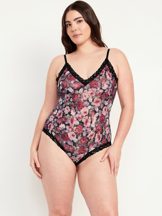 V-Neck Lace Bodysuit