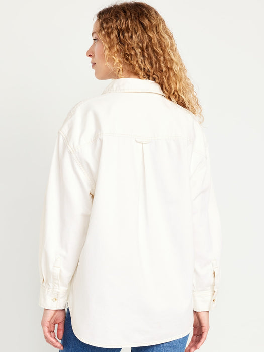 Boyfriend Button-Down Jean Tunic