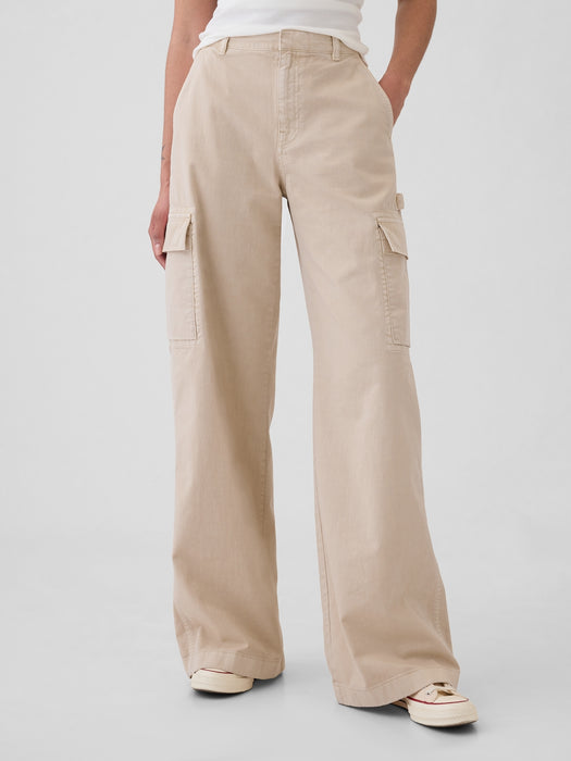 Mid Rise Cargo Baggy Khakis