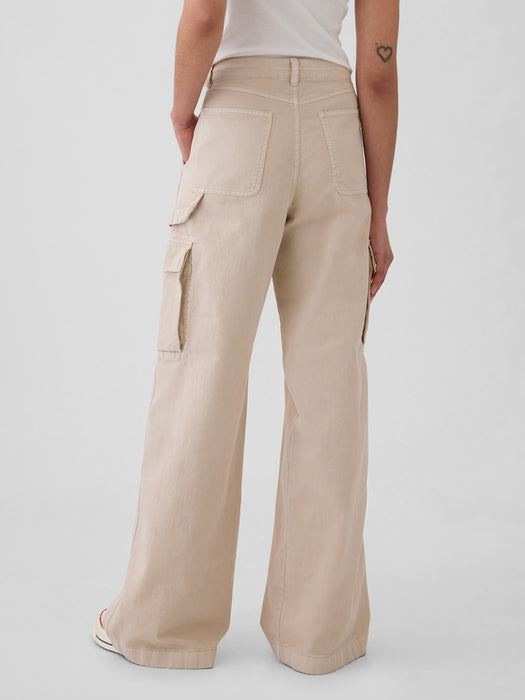 Mid Rise Cargo Baggy Khakis