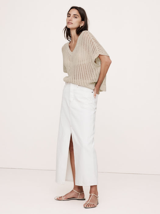 Oversized Cotton Dolman Sweater Top