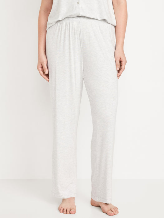 Mid-Rise Knit Jersey Pajama Pant