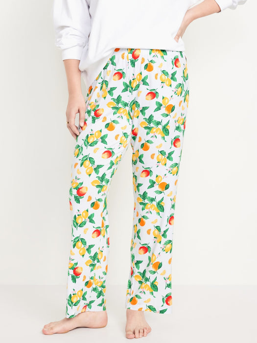 Mid-Rise Knit Jersey Pajama Pant