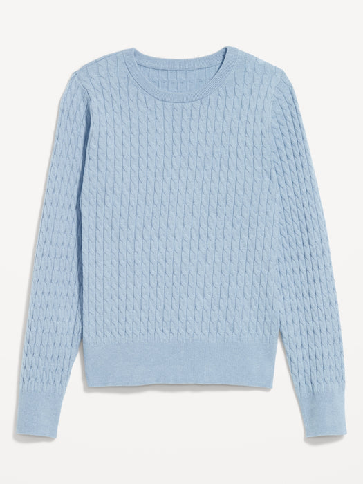 SoSoft Crew-Neck Cable Sweater