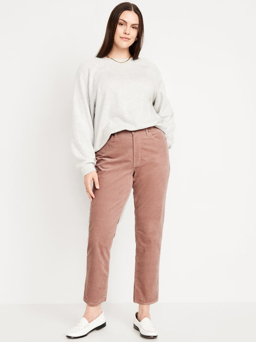High-Waisted OG Straight Corduroy Ankle Pants