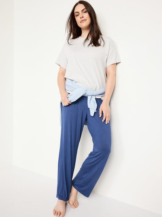 Mid-Rise Knit Jersey Pajama Pant