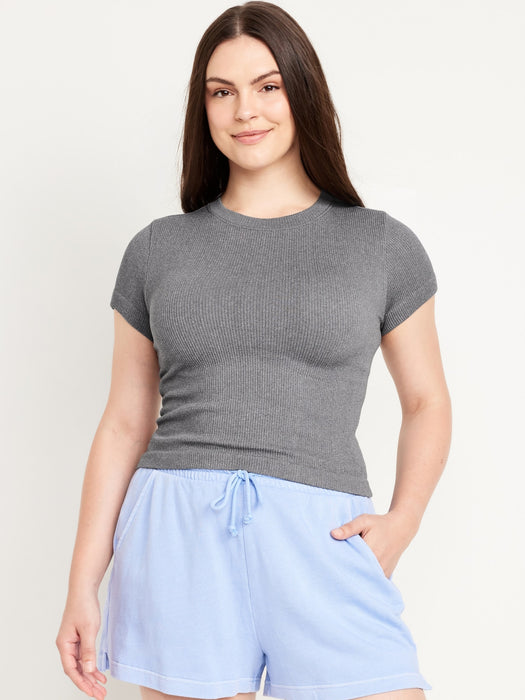 Exhale Seamless Fitted Rib T-Shirt