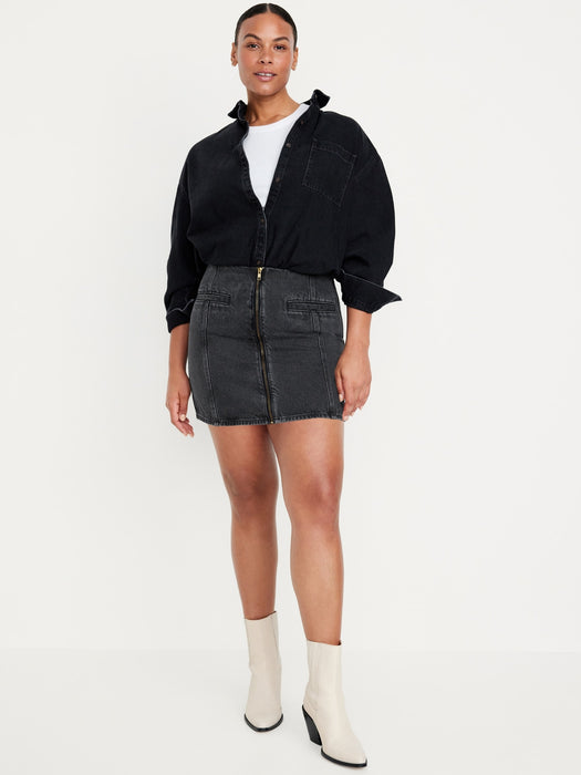 Mid-Rise OG Jean Mini Skirt