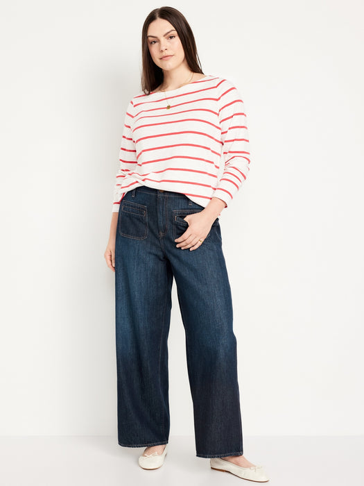 High-Waisted Baggy Wide-Leg Trouser Jeans