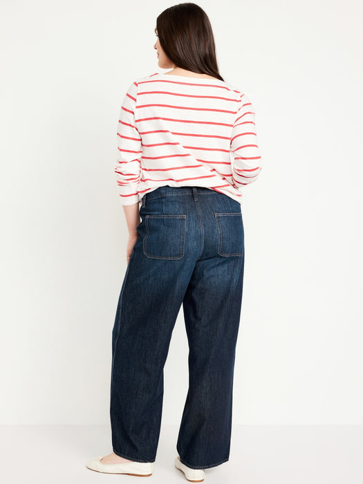 High-Waisted Baggy Wide-Leg Trouser Jeans